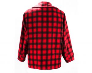 Men's Large Red Buffalo Plaid Jacket - 1950s Long Sleeve Lumberjack Winter Hunting Jacket - Quilted  - Fashionconstellate.com