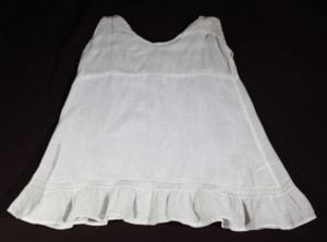 Antique Baby Chemise - Fine Cotton White Toddler's Slip with Greek Key Lace - Size 2T 18-24 Months  - Fashionconstellate.com
