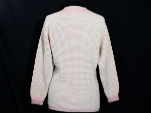 Size 4 Pink Sweater - Late 1950s Early 1960s Wool Pullover - Winter Ski Bunny 60s Preppie Cute - - Fashionconstellate.com