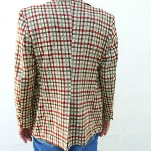 70s Mens Jacket in Double Knit Plaid - Fashionconstellate.com