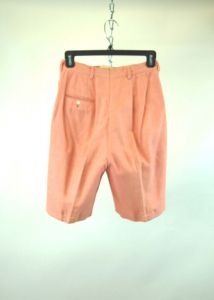 1960s shorts Bermuda shorts cotton golf shorts red pink high waisted by The Villager Size S - Fashionconstellate.com