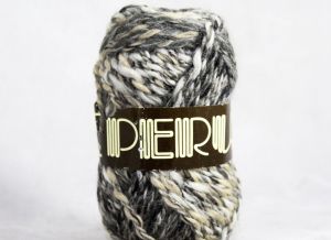 Earthy Brown Wool Yarn - One Single Skein 1.75 Ounces 50 Grams - Ecru Natural Tan Knitting Fiber Art