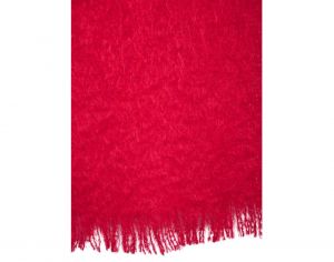 Vintage Pinky Red Mohair Wool Stole Scarf - Fashionconstellate.com