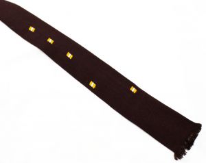 Rockabilly Men's 50s Skinny Tie - Flat End Necktie - Chocolate Brown 1950s 60s Summer Rayon  - Fashionconstellate.com
