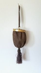 Sybil Edwardian chatelaine leather purse, art nouveau reticule, downton abbey - Fashionconstellate.com