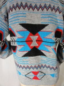 Men's Panhandle Slim Aztec Western Design Gray Sweater Acrylic Unisex | 40 Chest - Fashionconstellate.com