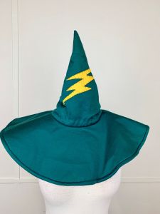 Vintage ''Potter'' Homemade 60's Wizard Hat | 21.5'' Inside | Tall with a wide brim | Halloween | Witch