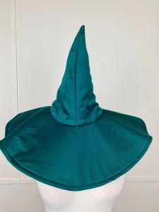 Vintage ''Potter'' Homemade 60's Wizard Hat | 21.5'' Inside | Tall with a wide brim | Halloween | Witch - Fashionconstellate.com