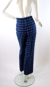Pendleton plaid wool pants blue red high waist trousers Size 10 - Fashionconstellate.com