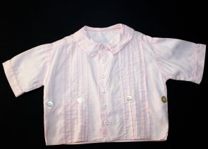 Charming 1940s Baby Girl's Pink Cotton Romper - Size 6 Months Infants Children's 40s Two Piece Shirt - Fashionconstellate.com