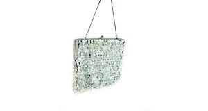 1960s beaded bag by La Regale silver tassel evening bag Made in Hong Kong