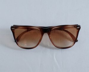 1980s Vintage Sunglasses, Oversized Non-Prescription Faux Tortoise, Made in France