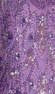 1980s Purple Sequin and Beaded Fringe Flapper Style Shirt Blouse - Fashionconstellate.com