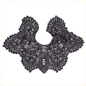 Victorian Black Lace Collar - Antique Hand Made Lace