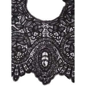 Victorian Black Lace Collar - Antique Hand Made Lace - Fashionconstellate.com