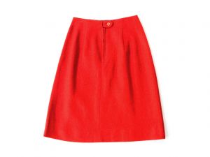 Size 000 Red Tweed Skirt - 1960s Nubby Flecked Office Wear - XXXS 60s Secretary Style Junior Petite  - Fashionconstellate.com
