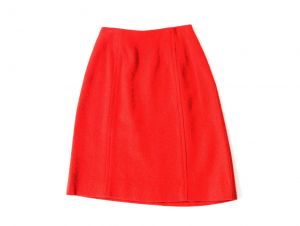 Size 000 Red Tweed Skirt - 1960s Nubby Flecked Office Wear - XXXS 60s Secretary Style Junior Petite 