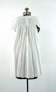 Edwardian Christening dress white semi-sheer cotton embroidered infant baptism dress - Fashionconstellate.com