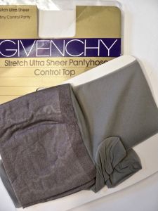 80's GIVENCHY Pantyhose | ''Silver Fox'' Control Top Ultra Sheer NOS New in Package  | XS - Fashionconstellate.com