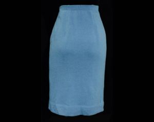 Size 2 Blue 1950s Skirt 50s Sexy Pin Up Pencil Skirt Marilyn Style Cashmere Soft Angolmere - Angora - Fashionconstellate.com
