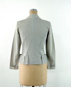 1950s pin striped blazer jacket brown fitted summer light weight jacket Size M - Fashionconstellate.com
