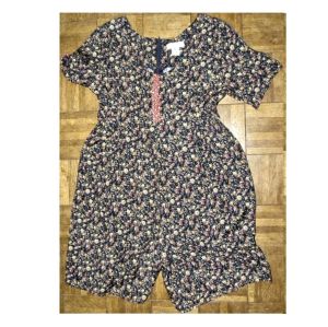 90s Floral Print Romper by Compagnie Internationale Express | Rayon Baby Doll Shorts | Fits X-Small - Fashionconstellate.com