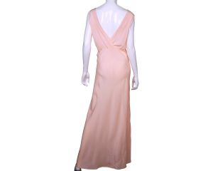 Vintage Nightie 1940s Pink Rayon Nightgown by Silknit w Floral Decoration Size 38 - Fashionconstellate.com