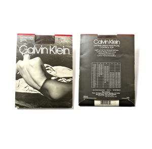 90's Calvin Klein Daytime ''Ash Taupe'' Taupe/Gray Sheer Pantyhose NOS New in Package Unworn | Size C