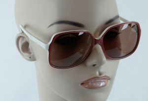 Vtg  White and Bronze Oversized Sunglasse by BerDel Tropics - Fashionconstellate.com