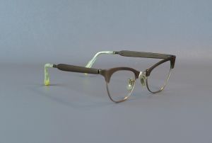 1950s NOS Brushed Bronze Aluminum Eyeglass Frames