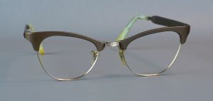 1950s NOS Brushed Bronze Aluminum Eyeglass Frames - Fashionconstellate.com