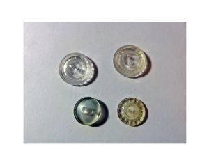 Vintage Clear Lucite Buttons Four Different Styles