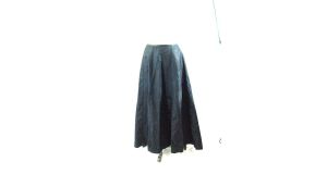 Black taffeta long skirt Victorian skirt reenactment reproduction Size M