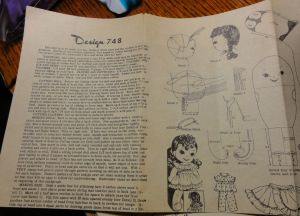 1946 Sock Doll Pattern Original with Clothes Pattern Prominent Designer Pattern - Fashionconstellate.com