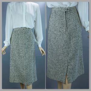 Vintage Skirt, Tweed Straight Skirt, 1950s Wool Tweed Skirt, Prestige Skirt, Size 12 Skirt