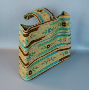 Vintage Crewel Embroidery Tote or Open Top Handbag - Fashionconstellate.com