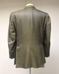 Vintage 1960s Mod Bespoke Sharkskin Sport Coat, 60s Green Wool Custom Tailored Blazer, Mid-Century - Fashionconstellate.com