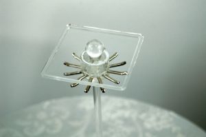 Vintage lucite necklace stand holder vanity table top stand 12 hooks - Fashionconstellate.com