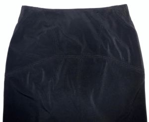 Y2K 00s John Galliano Black Pencil Skirt | Back Pleat | size Italy 44 | W 29'' - Fashionconstellate.com