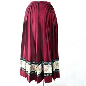 Long Red Folk Festival Skirt, Size S, Traditional European Skirt - Fashionconstellate.com