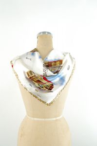 Vienna souvenir scarf rayon silky pictorial scarf with images of Vienna Wien - Fashionconstellate.com