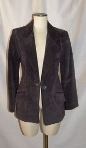 Vintage PURPLE Suede Blazer | Leather Jacket Dark Plum Boyfriend Blazer | XXS/XS - Fashionconstellate.com