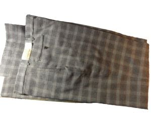 Deadstock Vintage 1970s Plaid Polyester Wide Leg Bell Bottom Slacks Pants by Sears 38 x 40