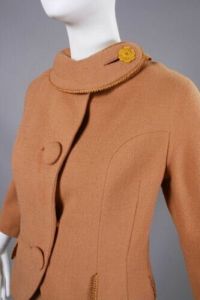Vintage 1950s Tan Wool Tweed Suit Jacket & Skirt Set Separates by Forstmann | S/M - Fashionconstellate.com