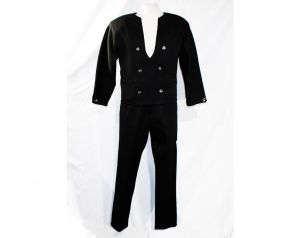 Size 4 Geoffrey Beene Couture Pant Suit - 1960s Tux Style Jacket & Tailored Trouser - Small Ladies 