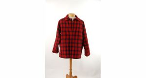 Men's red plaid coat by Woolrich 1960s Buffalo plaid overcoat Size 42 Size L - Fashionconstellate.com
