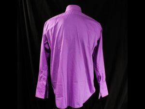 XL Men's 1970s Tuxedo Shirt - Disco 70s Prom King Mens Purple Tux Formal Wear with Optional Ruffle - Fashionconstellate.com