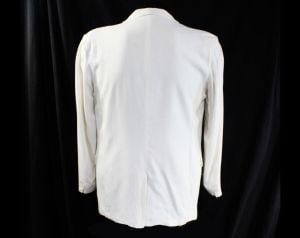 1960s Men's Dinner Jacket Size Medium Mens Rat Pack Jacket with 1940s Look 50s 60s White Mid Century - Fashionconstellate.com
