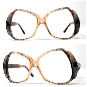 Vintage 1970’s Orange and Black Sunglasses Eyeglasses Frames Made in France