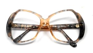Vintage 1970’s Orange and Black Sunglasses Eyeglasses Frames Made in France - Fashionconstellate.com